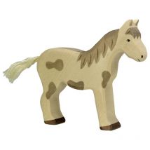 Figurine Holtztiger Cheval Debout - Tacheté