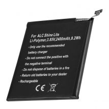 Avizar Batterie Pour Smartphone Alcatel Onetouch Shine Lite Li-polymère 3.85v 2400mah Noir