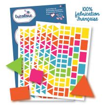 Gommettes Formes Géométriques - Rectangle - Triangle - 244 Pièces - Tricotez-moi