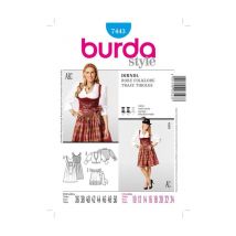 Patron Burda 7443 Robe Taille N°fr 36-50