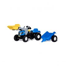 Tracteur A Pedales + Remorque Rollykid New Holland - Rolly Toys
