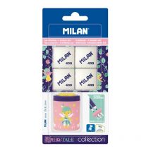 Blister 1 Taille-crayons Collection Fairy Tale + 4 Gommes 430 - Milan