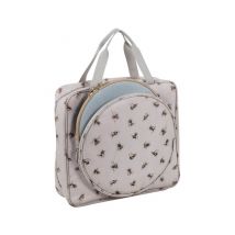 Sac De Rangement Pour Cerceaux De Broderie – Motif Abeille – Hobby Gift (12 X 35 X 35 Cm) Ecru