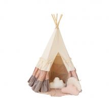 Tente Tipi Powder Frills À Volants - Beige, Rose, Gris - Moi Mili