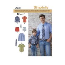 Patron Simplicity 8180 Chemise Garçon Et Homme Taille N°toutes Les Tailles