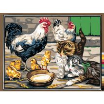 Canevas Pénélope Antique Les Petits Curieux 40x50cm - Margot