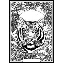 Tableau Velours A Colorier Tigre Sericolor