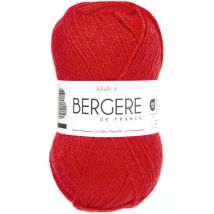 Pelote De Laine - Rouge - 50% Laine 50% Acrylique - Bergère De France - Idéale 4 - Bergere De France