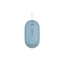 Trust Souris Sans Fil Ultra-plate Rechargeable Avec Connecteur Bluetooth Et Usb-a Bleu
