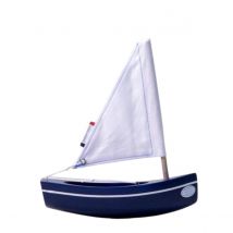 Le Bachi Bleu Marine -bateau En Bois 17cm - Maison Tirot