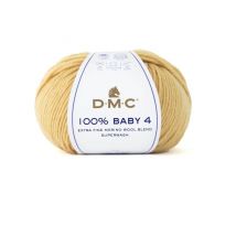 Pelote De Mérino À Tricoter 100% Baby 4 - Dmc 110 Jaune - Dmc