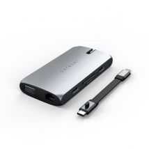 Satechi Hub Usb-c Multiports 100w Pd Hdmi 4k Plug And Play On-the-go Gris