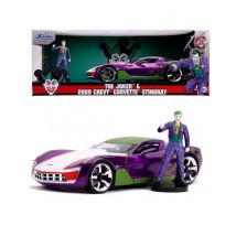 Dc Comics - Véhicule Métal 1/24 Joker Chevy Corvette Stingray 2009 - Jada Toys