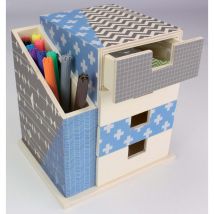Organiseur De Bureau En Bois 4 Tiroirs 15 X 15,5 X 12,5 Cm - Megacrea DIY