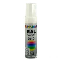 Stylo De Retouche Peinture Acrylique - Blanc Pur - Ral 9010 - Mat - Tous Supports - Duplicolor - Dupli-color