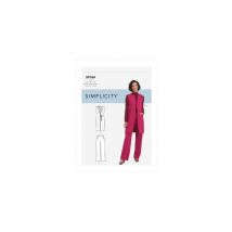 Patron Simplicity 9184 - Ensemble Veste Sans Manche Et Pantalon Droit Du 38 Au 56 Taille N°(48, 50, 52, 54, 56)