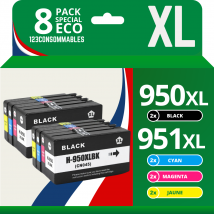 123consommables - 950xl 951xl - Cartouches D'Encre Compatible Avec Hp 950xl 951xl Pour Hp Officejet Pro 8600 8620 8610 8100 8615 8625 8630 8640 251dw