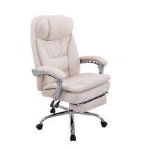 Chaise De Bureau Xl Troy Tissu Crème - Ovegna
