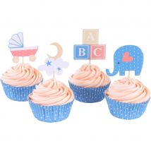 Kit 24 Caissettes Et Déco Cupcakes - Baby - Annikids