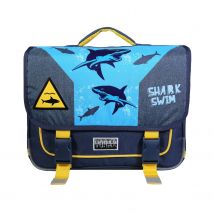 Cartable 38 Cm Vorax Bleu Requin - Bagtrotter - Bagtrotter