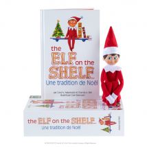 The Elf On The Shelf Cadeau Set: Garcon – Français, 27x18,5 Cm, Set De Cadeau Avec Poupée Lutin Scout Et Histoire À Raconter + Certificat D’adoption,