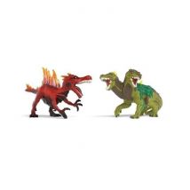 Figurine Saurien De Feu Vs Lézard De La Jungle, 70834 Gamme Eldrador Creatures - Schleich