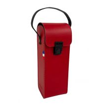 Sacoche Rigide Rouge Pour 3 Boules De Pétanque + Cochonnet Avec Poignée En Cuir - Maroquinor - Cadetel