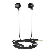 Akashi Écouteurs Filaires Jack 3,5 Mm Avec Microphone Intégré Noir