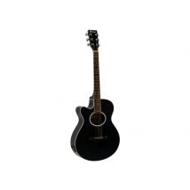 Dimavery Guitare Folk Aw-400 Noire Gauchère Electro