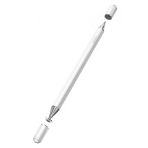 Wiwu Stylet Tactile 2 En 1 Pour Écran Ou Papier Avec Stylo Bille Intégré Blanc - Wiwu