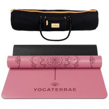 Tapis Yoga Bordeaux Antidérapant Éco-durable Pu-caoutchouc Naturel Mandala Premium 183x68x0,4cm +sac - YOGATERRAE