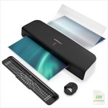 Plastifieuse A3 - Avec 200 Pochettes De Plastification, Arrondisseur De Coins, Coupe-papier, Moins 75% D'Énergie- Acropaq - Acropaq