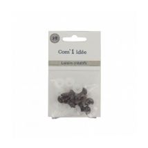 Oeil Sécurité Brun Pour Peluches Diam. 10mm En Lot De 10 Pièces - 3bcom Marron - Com 1 Idée