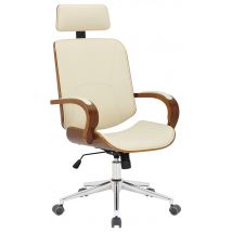 Chaise De Bureau Dayton Noix/crème - Ovegna