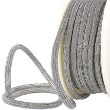 Bobine 20m Cordon Métallique 7mm Argent - My mercerie