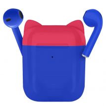 Akashi Écouteurs Sans Fil Bluetooth Pour Enfant Volume Sécurisé Microphone Bleu