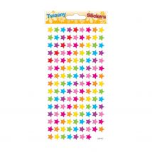 133 Autocollants - Relief 3d - Étoiles Multicolores - Paillettes - Global Gift