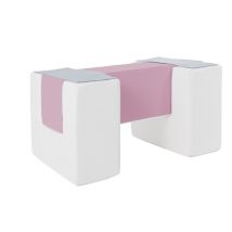 3 Blocs En Mousse Blanc Gris Violet - Velinda