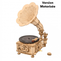 Puzzle 3d | Gramophone Classique / Version Motorisée - Robotime