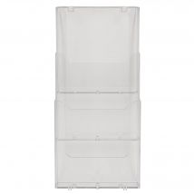 Distributeur De Prospectus Vertical 3 Compartiments A4 - Cristal - X 2 - Exacompta