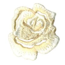 Lot De 3 Écussons Thermocollants Petite Rose Écru X3.5cm - Mediac