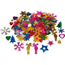 Sequins, Dim. 8-50 Mm, Couleurs Vives, 35 Gr/ 1 Pq. - CC Hobby