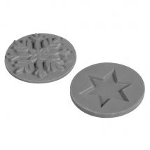 Labels Flocon De Neige + Etoile, 30mm Ø, 2 Pièces - Rayher