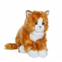 Peluche - Chat Mimiz Roux Et Blanc - 28 Cm - Gipsy Toys
