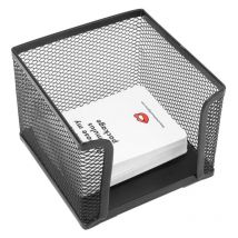 Support Pour Bloc-notes Et Post-it - Métal - Noir - Pour Le Bureau - 10,5x10,5x8cm - Atoutbois