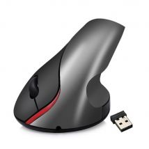 Souris Verticale Sans Fil Rechargeable 2400dpi 6 Boutons Ergonomique Anti-tunnel Carpien Gris Yonis - Yonis