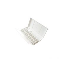 Palette En Plastique - Rectangulaire - 2 Plateaux - 18 Espaces Pour Godets - Aquarelle - Pavonidea