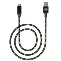 Câble Usb Type-c 2 Mètres Snakebyte Noir Et Vert - Snakebyte