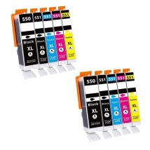 Pack De Cartouches 550/551 Xl Compatibles Pour Imprimante Canon 550/551 Xl - Shop-story