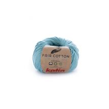 Coton 100 % Bio À Tricoter Fair Cotton - Katia Bleu (16) - Katia